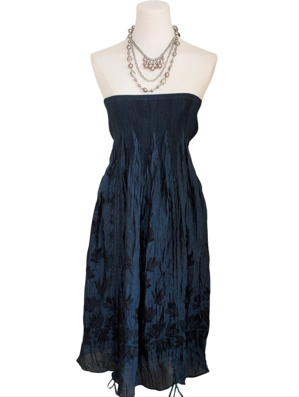Lapis Convertible Smocked Dress/Skirt One Size